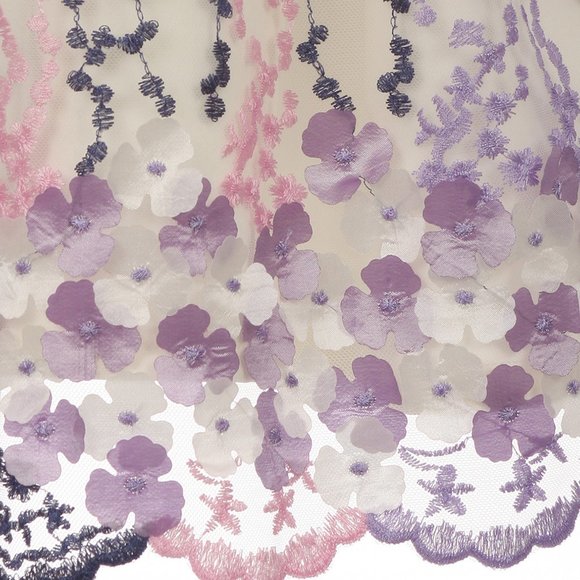 Sleeveless Tulle Embroidered Flowers Easter Special Occasion Flower Girl Dress - Picture 4 of 5